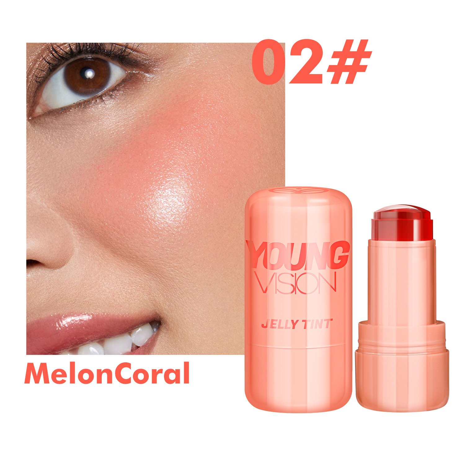 Young Vision Jelly Tint Shade Melon Coral