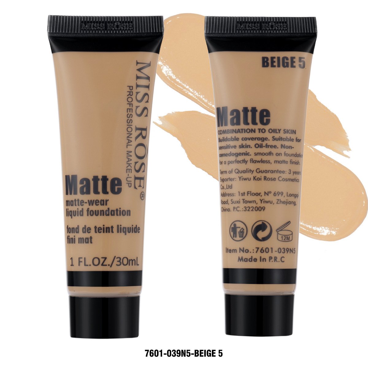 Miss Rose Matte Foundation Beige 5