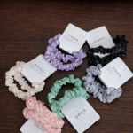 Glossy Satin Scrunchies – Solid Color Collection - Image 2