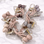 Elegant Floral Accent Transparent Hair Claw Clips