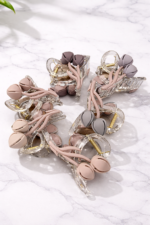 Elegant Floral Accent Transparent Hair Claw Clips