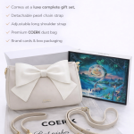 Classic Chic Bow-Detail Shoulder Bag ( Silver Grey)