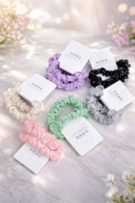 Glossy Satin Scrunchies – Solid Color Collection